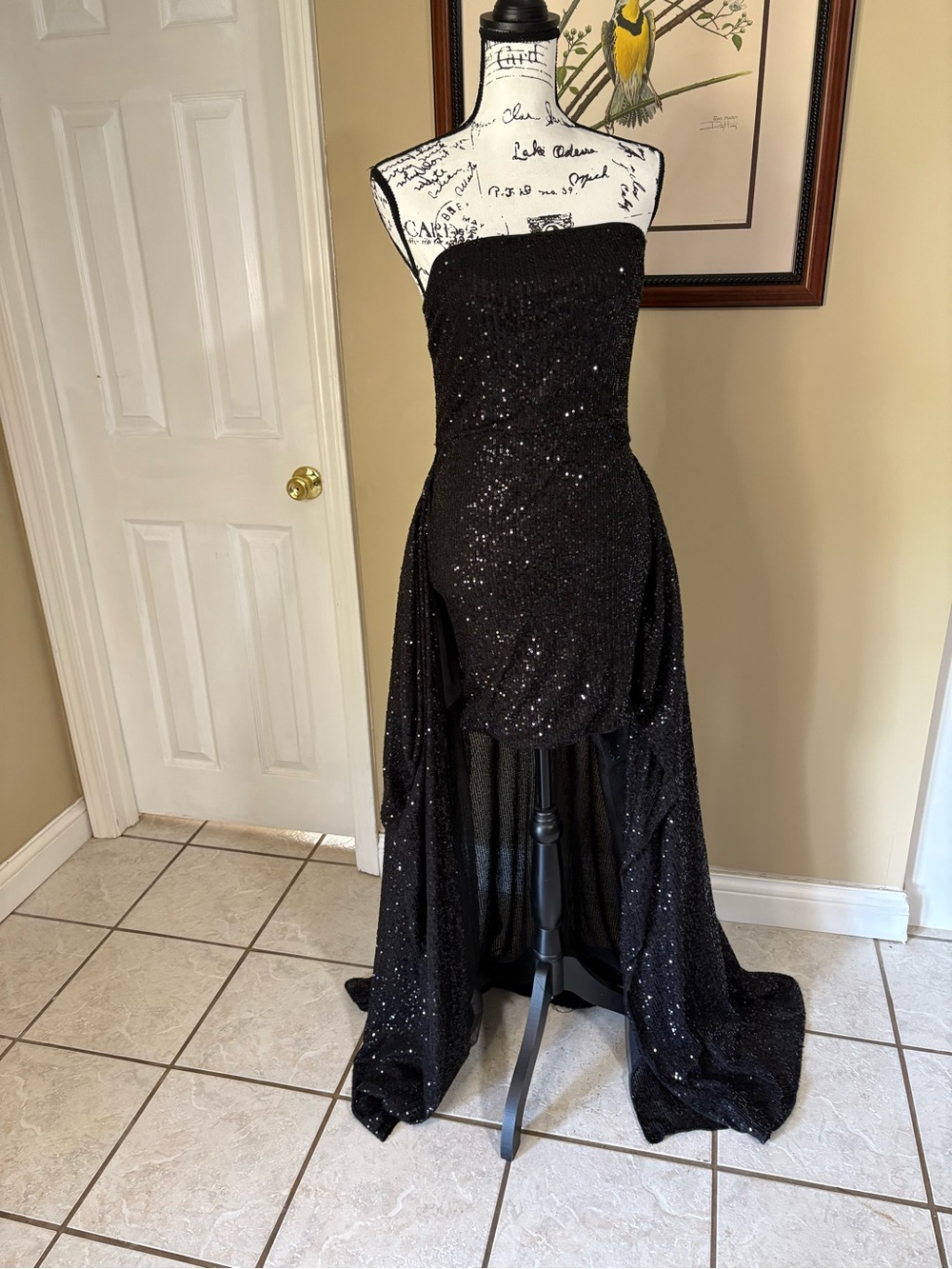 Fashion Nova M Black Sequin Dress Medium